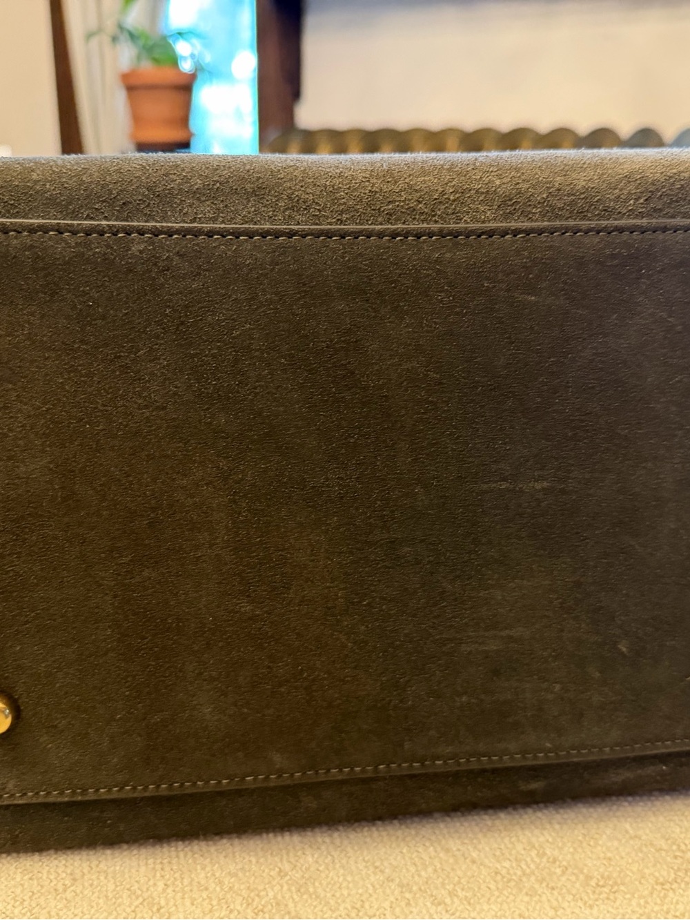 Coach Olive Green Suede Tote - Coach - Picture 5 of 9